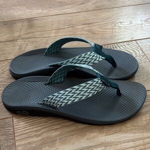 Chaco Gray and Green Sandals